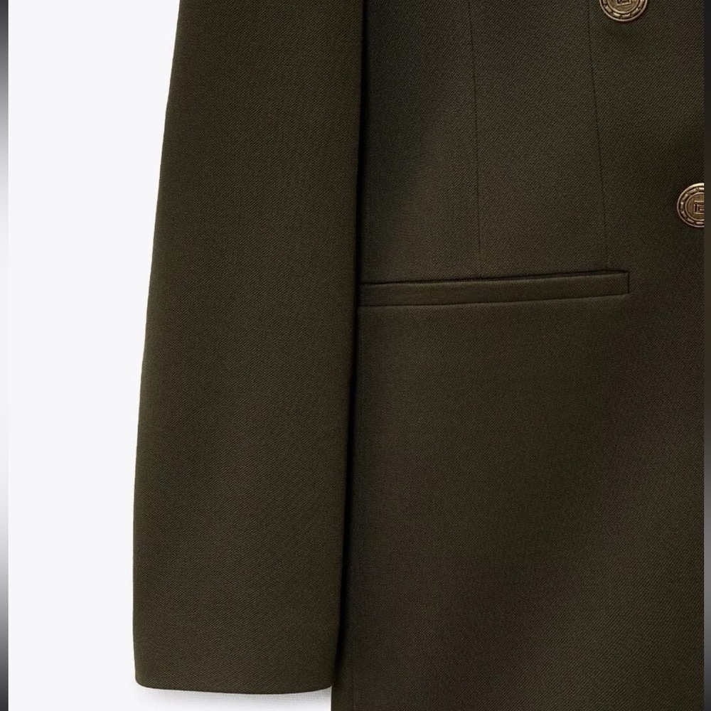 Zara Khaki Blazer Medium - Picture 4 of 8